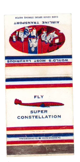 Linea Aeropostal Venezolana Super Constellation Matchbox Label Anni  '50 Airways