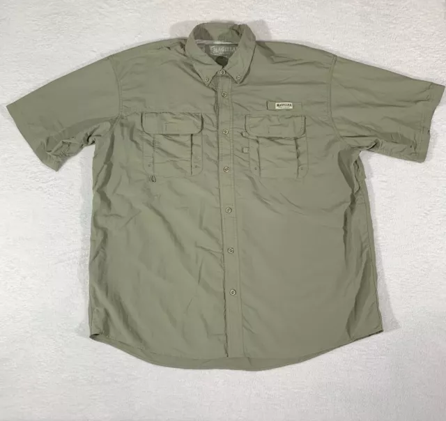MAGELLAN SPORTSWEAR FISHES and Hooks chemise manches courtes L