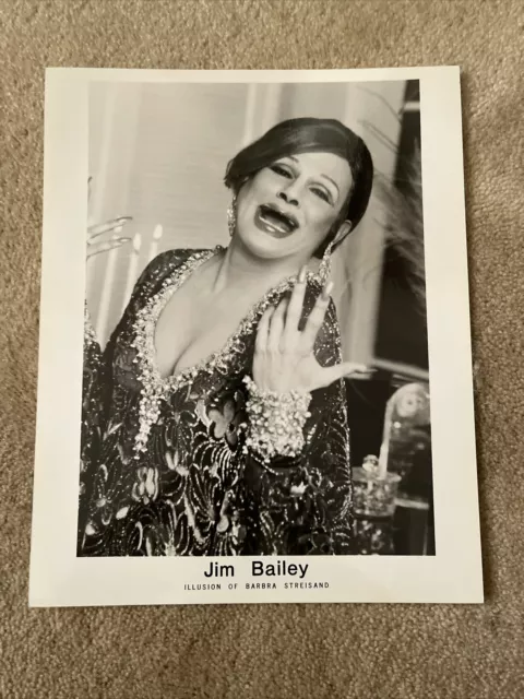 JIM BAILEY Female Impersonator as BARBRA STREISAND 8X10 B&W Photo VG