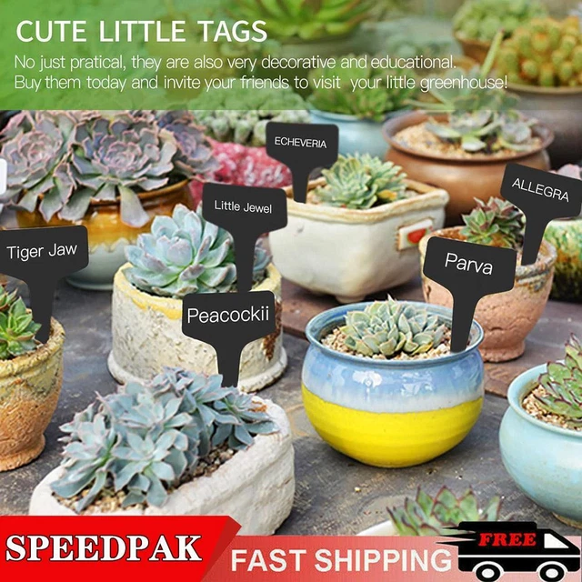 1 Pcs Plant Labels Thicken Black Garden stakes Markers Tags Nursery O7F5