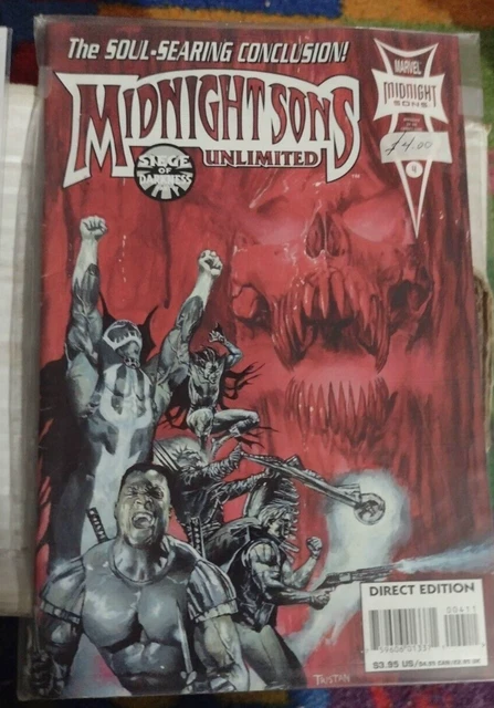 Midnight Sons Unlimited  # 4 1992 Marvel Disney Johnny Blaze Ghost Rider  Blade