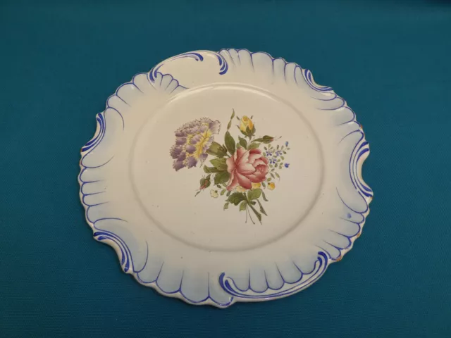 Vers 1900 Superbe Assiette En Faience De Charolles Alfred Molin 1838-1918