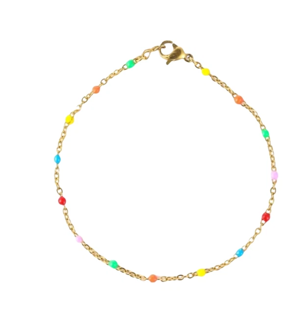 Chaîne Avec Perles En Résine époxy 2 Mm - Acier Inoxydable 304 Multicolore X1m P 240671