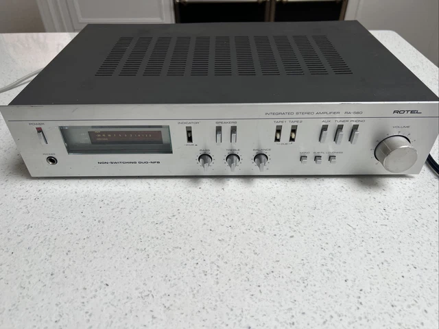 ROTEL RA-560 INTEGRATED Amplifier Phono stage Vintage Hifi Silver ...