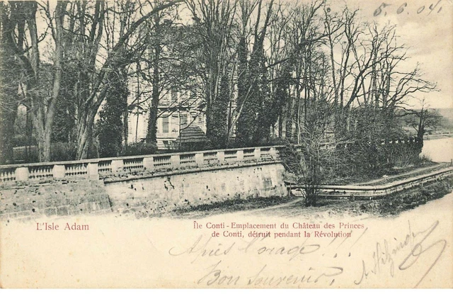 95 L Isle Adam  #As29915 Ile Conti Emplacement Du Chateau Des Princes De Conti