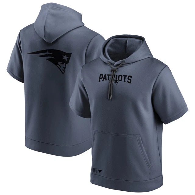 NFL Hoody New England Patriots Select Breve a Maniche Corte Felpa con Cappuccio