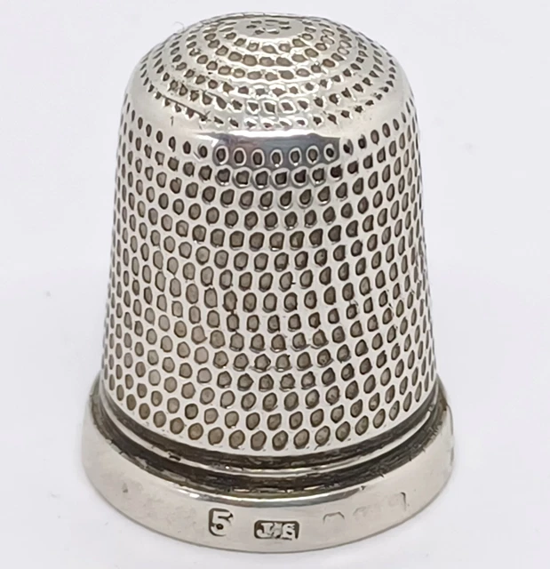 Antique Sterling Silver Thimble size 5, Birmingham Hallmark