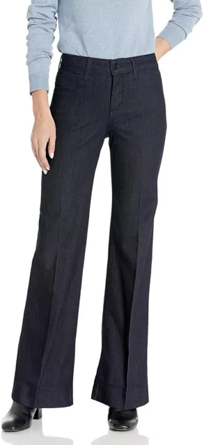 NYDJ 168779 Womens Teresa Trouser Premium Bootcut Denim Jeans Dark Enzyme Size 2