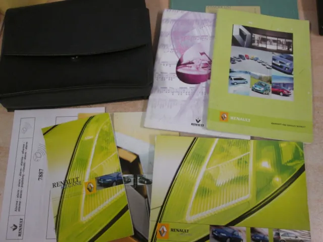 Genuine Renault Megane Owners Manual Handbook Wallet 2002-2007 Inc Audio