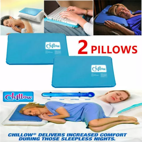 2x Chillow Pillow Cold Therapy Cooling Insert Sleeping Mat Muscle Relief Aid Pad