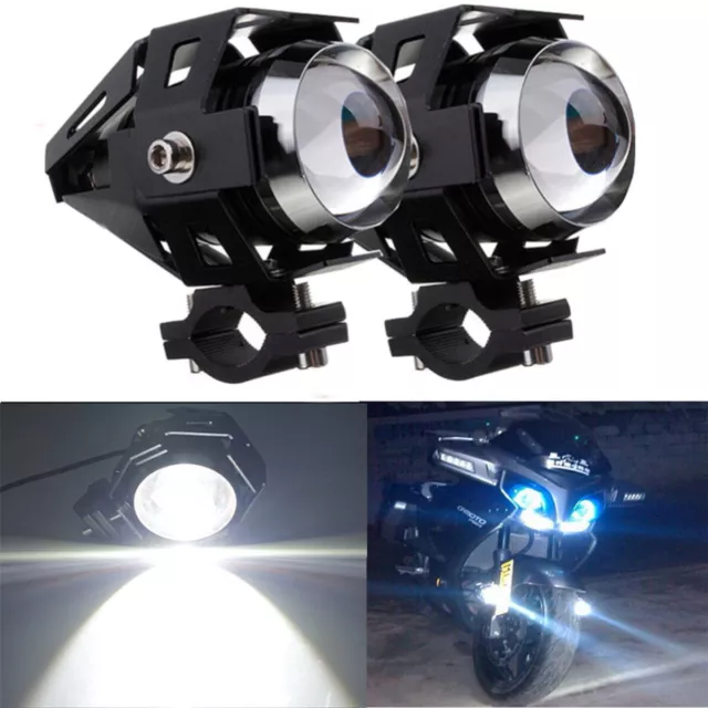 2X Motorrad Scheinwerfer LED Nebelscheinwerfer Front Lichter 125W Tagfahrlicht