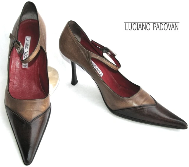 Escarpins LUCIANO PADOVAN Marron - Taille 38 EU - Cuir Véritable - Talon Haut (plus De 7 Cm) - Occasion Super état