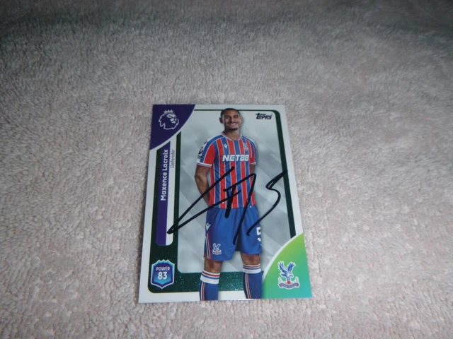 SIGNED TOPPS PREMIER League Card 2025 26 Maxence Lacroix Of Crystal signed-topps-premier-league-card-2025-26-maxence-lacroix-of-crystal