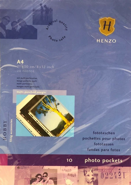 HENZO FOTO-SICHTHÜLLEN WIE Herma Fotophan für A4 (21x30) Bilder