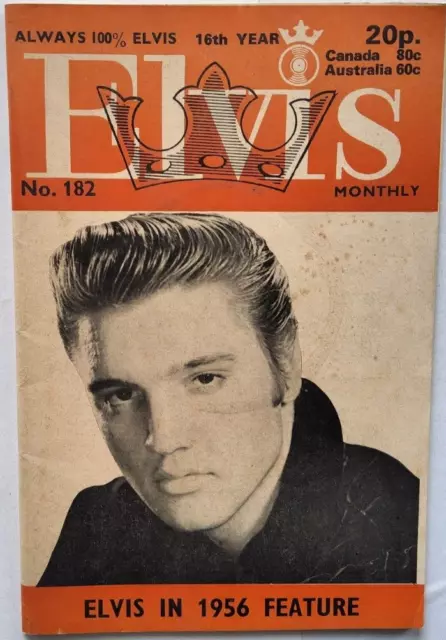 Elvis Presley Monthly Magazine issue No 182 elvis in 1956 Rock n Roll booklet