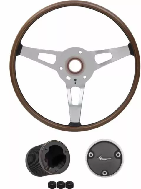 OER S83 Woodgrain Rim Blow Steering Wheel Kit 1970 Barracuda/Cuda Models
