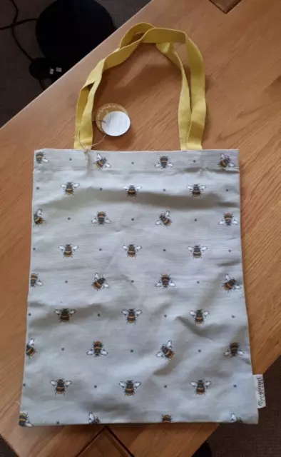 Cooksmart Bumble Bees Canvas tote / reusable shopping bag 100% organic cotton