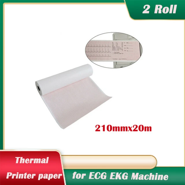 2Pcs Thermal Printer Papers ECG/EKG Electrocardiograph 210MM*20M Patient Monitor