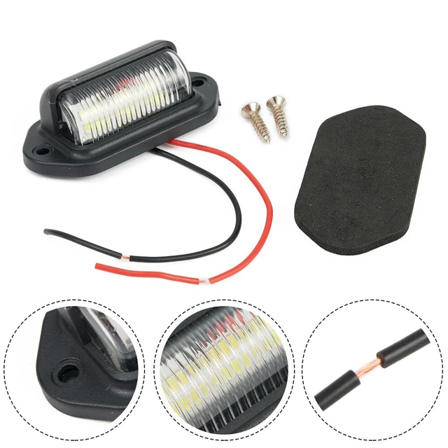 Kit D'éclairage De Plaque D'immatriculation - 2 Lampes LED 12V IP65 - étanches Pour Voiture Et Bateau