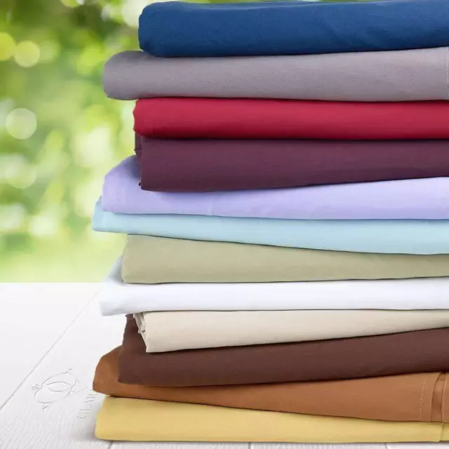 1200TC 100% Egyptian Cotton Ultra Soft Hotel Class Bed Sheet Solid Colors