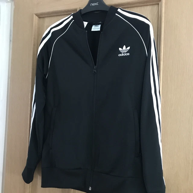 Adidas Top/Giacca Giovane Unisex Nero Zip Up Track 13-14 Anni