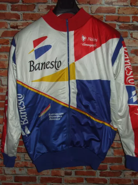 Maillot Vélo Haut Veste Cyclisme Pile Synthétique Équipe Banesto Taille XL Neuf