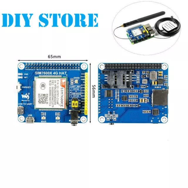 Generation 3b+SIM7600CE Development Expansion Board 4G/3G/2G for Raspberry Pi