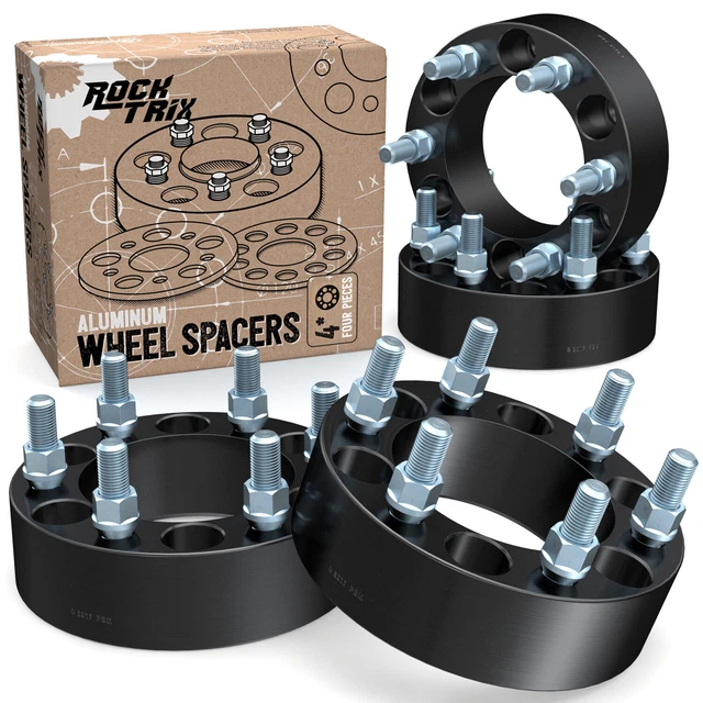 4pc 2" Black 6x5.5 to 6x5.5 Wheel Spacers | 12x1.25 Stud | for Nissan Infiniti
