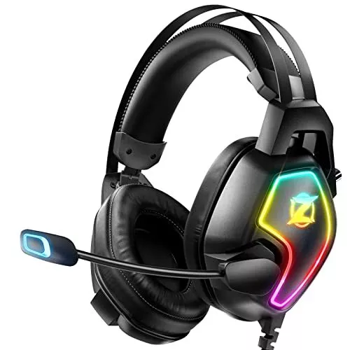 Ozeino Casque Gaming pour PS5 PS4 PC Xbox Switch, Casque Gamer à réduction de Br