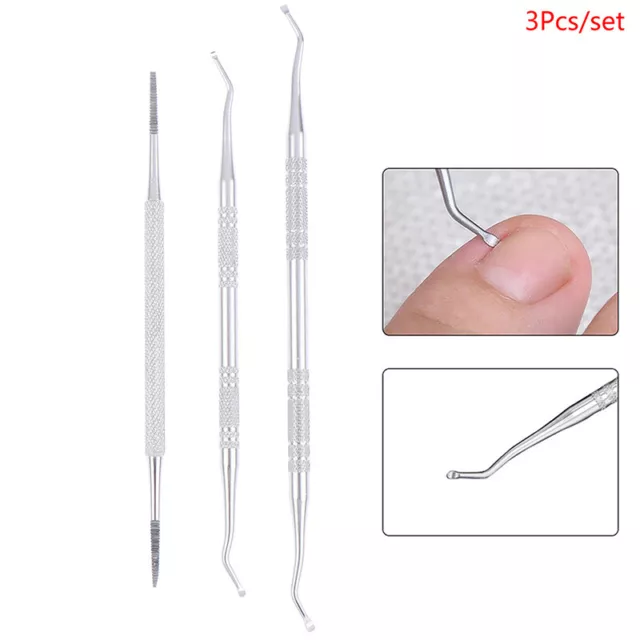 3pcs/set Ingrown Toe Nail File Manicure Pedicure Care Manicure Correction Tool