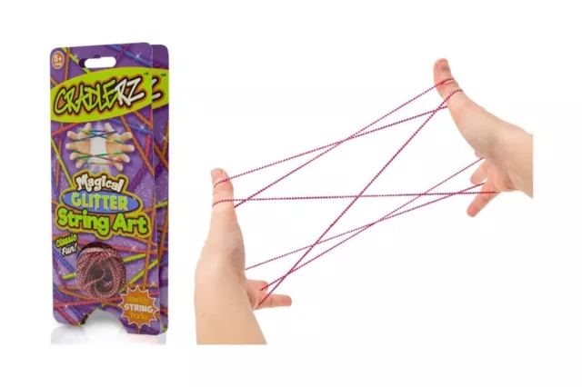 Cradlerz Magical Glitter String Art Cats Cradle Game - Kids Craft Rainy Day Fun