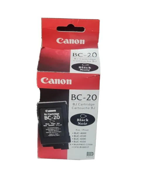 Genuine Canon BC-20 Black Ink BJ Printer Cartridge for BJC-2000/4000 /5500 seale