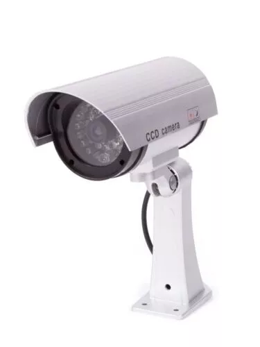 Kamera Dummy Attrappe inkl Montagematerial Video Überwachungs Cam Kamera rot LED