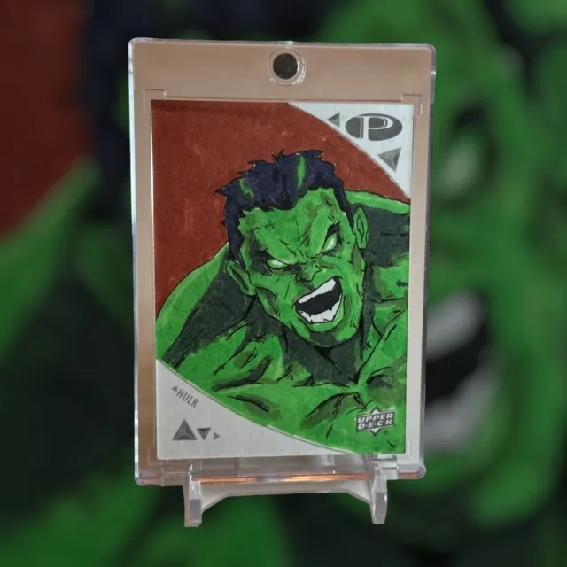 Hulk 2019 UD Upper Deck Marvel Premier Sketch Auto Card #1/1 By Arran Matthews