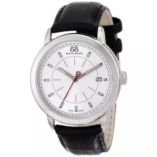 88 Rue Du Rhone 87WA120027 Mens Double 8 Origin Black Leather Swiss Quartz Watch