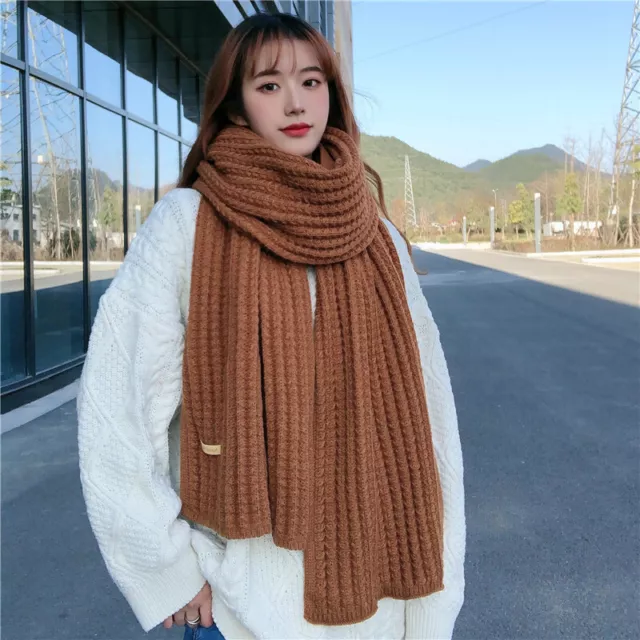 Winter Womens Mens Winter Thick Cable Knit Wrap Chunky Long Soft Warm Scarves UK