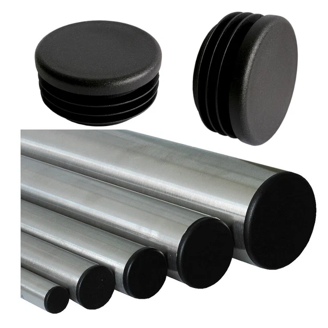 PD® Lamellenstopfen Rund 60mm Rundrohr - Endkappen Schwarz | 20 Stück