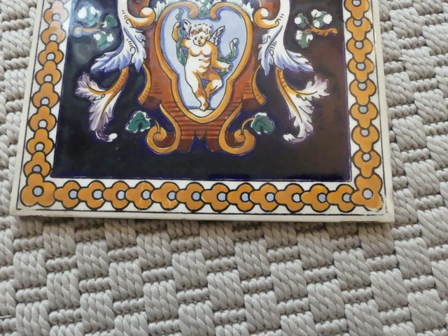 Faïence Gien dessous de plat, centre de table décor renaissance 1980 3