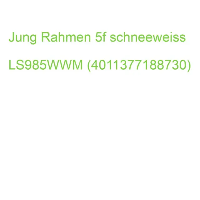 Jung Rahmen 5f schneeweiss LS985WWM (4011377188730)