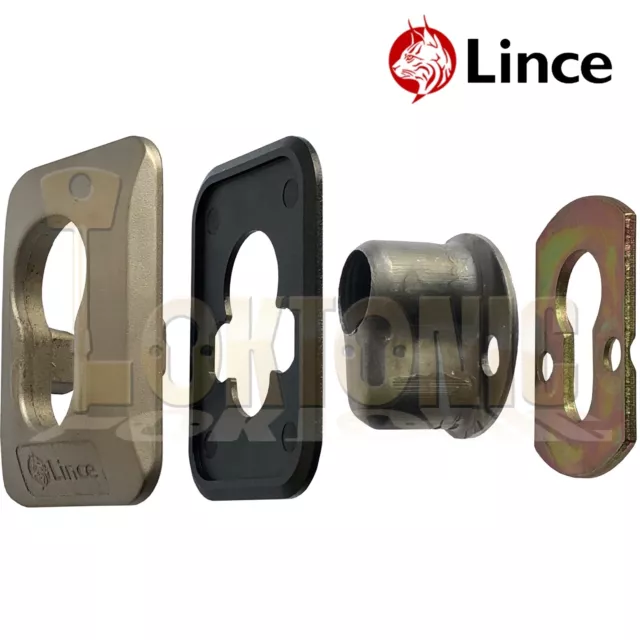 Lince High Security Euro Cylinder Escutcheon Keyhole Cover Plate Front Doors Van