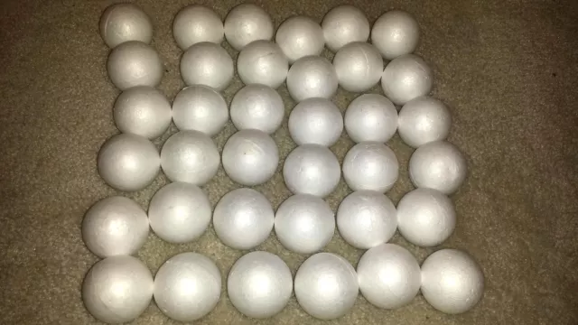 36 Styrofoam Balls 2" School Xmas Arts & Crafts Smooth Polystyrene