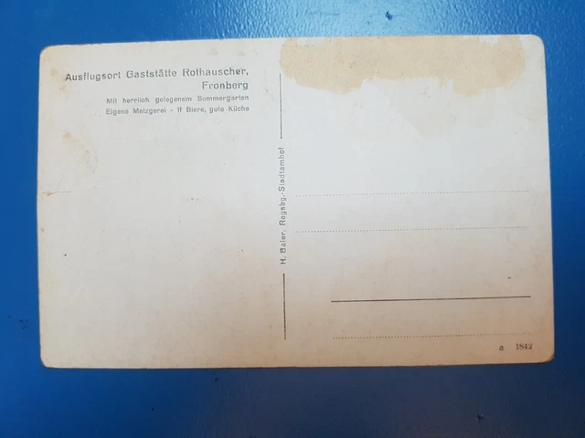 Ausflugsort Fronberg - Metzgerei und Gastwirtschaft Rothauscher 2