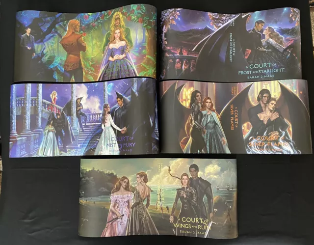 Amillionworldsdesign A Court of Thorns and Roses Dust Jacket SET Sarah J Maas