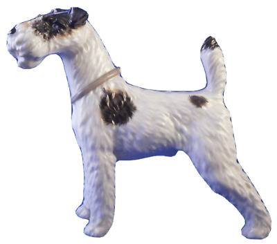 Diversión Augarten Porcelana Terrier Dog Figura Estatuilla De Porzellan Wien