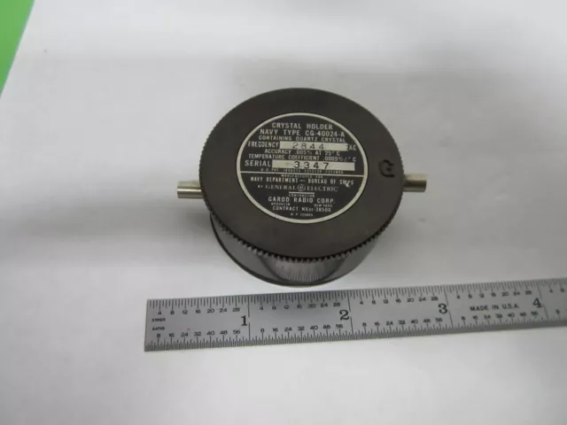 Vintage Quartz Radio Crystal Us Navy Garod Ge Frequency Control Bin#L7-18