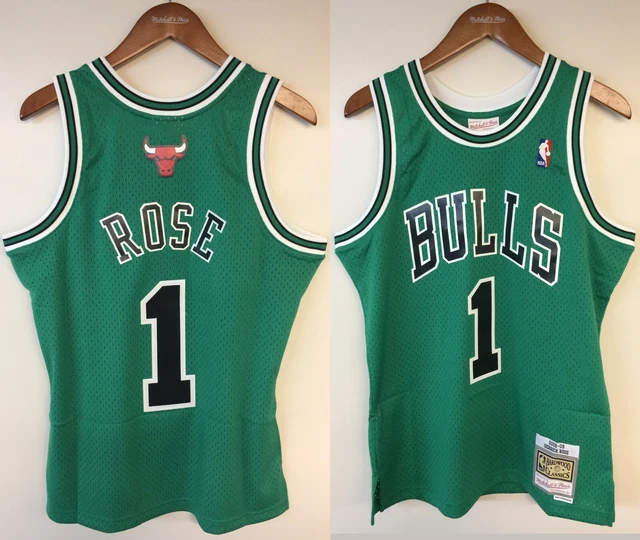 DERRICK ROSE CHICAGO BULLS THROWBACK JERSEY ST. PATRICK'S DAY