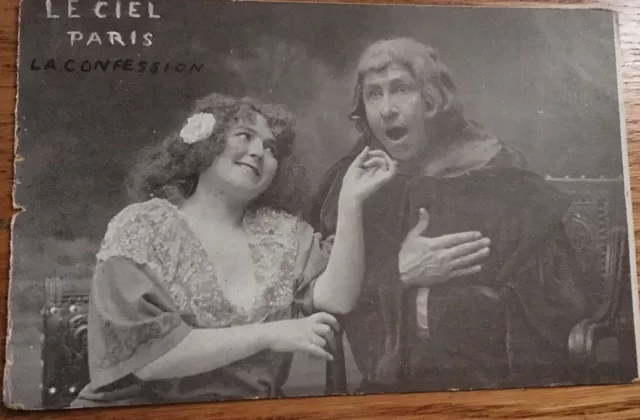 Postcard - CABARET DU CIEL - PARIS MONTMARTRE - LA CONFESSION