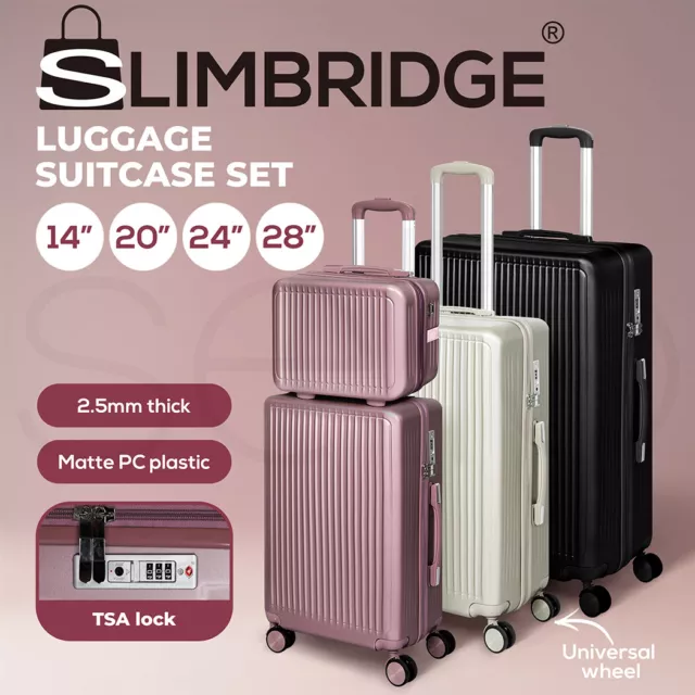 Slimbridge Luggage Set Carry On Suitcase 20'' Trolley Travel Bag TSA Hard Case