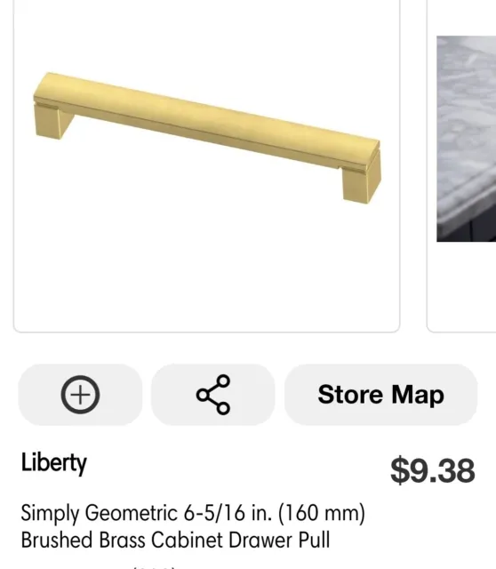 Liberty Simply Geometric Cabinet & Drawer Pull Brushed Brass 6-5/16"  10 pack