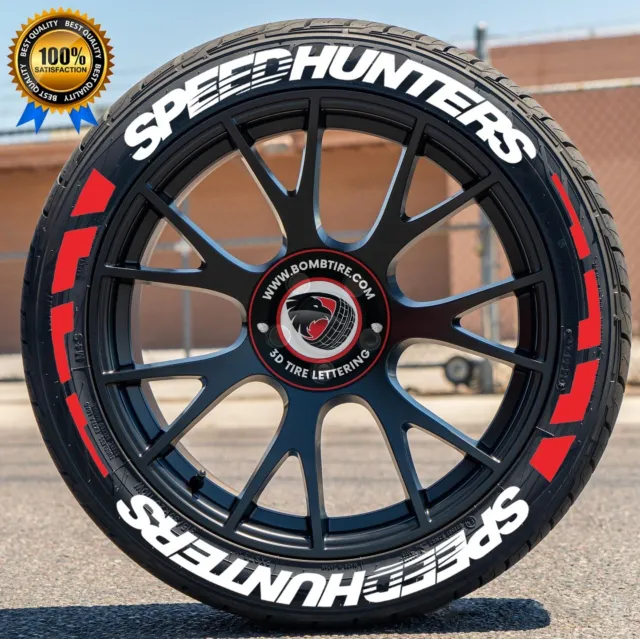 Tire Lettering Speedhunters Stickers +R Strips Tire Letters Tire Decals 1.00"